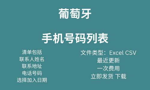 葡萄牙手机号码列表