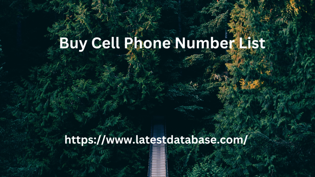 Buy Cell Phone Number List